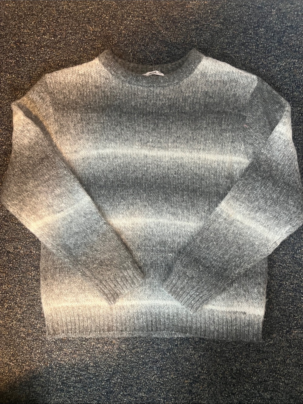 Kid’s Gray Ombre Crewneck Sweater